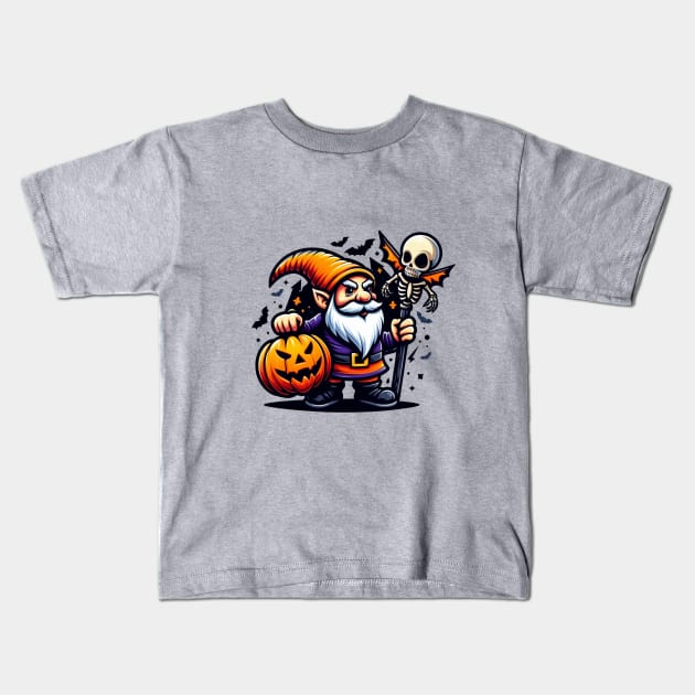 Halloween Gnome Kids T-Shirt by BukovskyART
